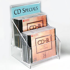 2 tiers acrylic CD rack, acrylic brochure holder factory