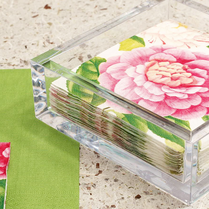 Lucite guest towel holder factory, acrylic napkin tray supplier
