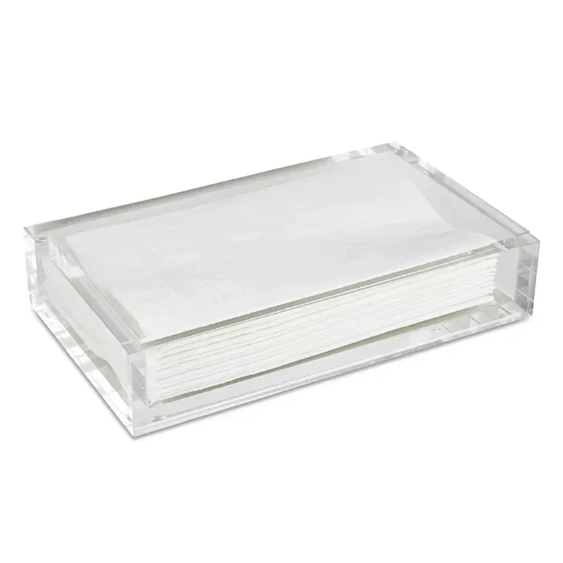 Lucite guest towel holder supplier, wholesale acrylic napkin tray