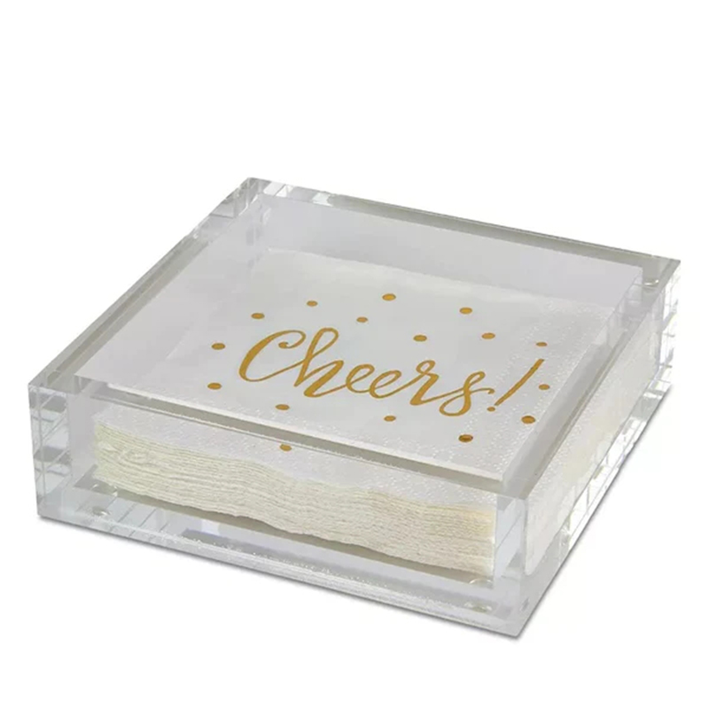 Lucite guest towel holder supplier, wholesale acrylic napkin tray