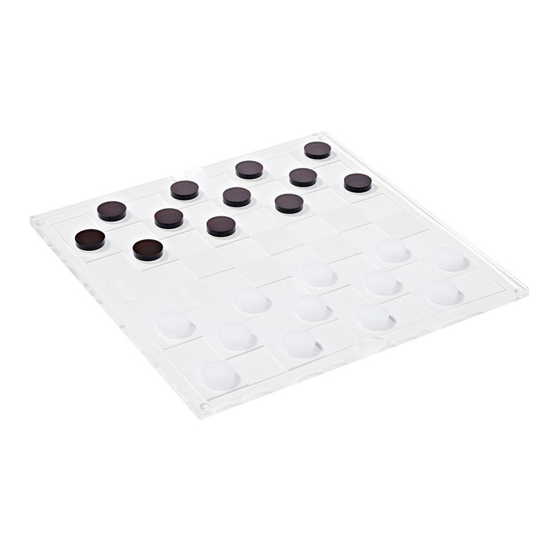 Wholesale acrylic checker set, custom lucite game set