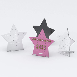 wholesale acrylic stud stand, star shaped acrylic stud display