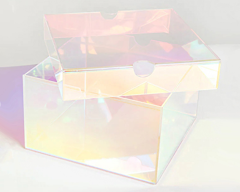 iridescent acrylic keepsake box