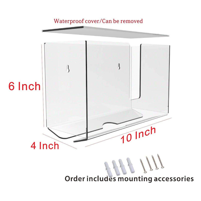 Wholesale acrylic toilet paper box, wall lucite toilet paper dispenser