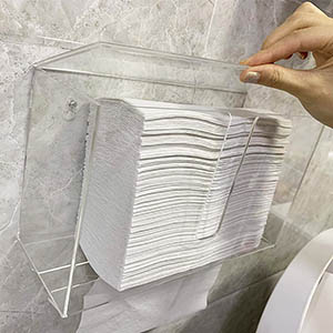 wholesale acrylic toilet paper box, wall lucite toilet paper dispenser