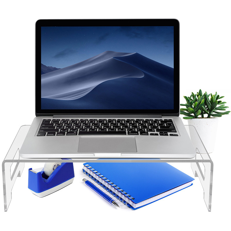 Wholesale acrylic monitor riser, lucite laptop stand factory