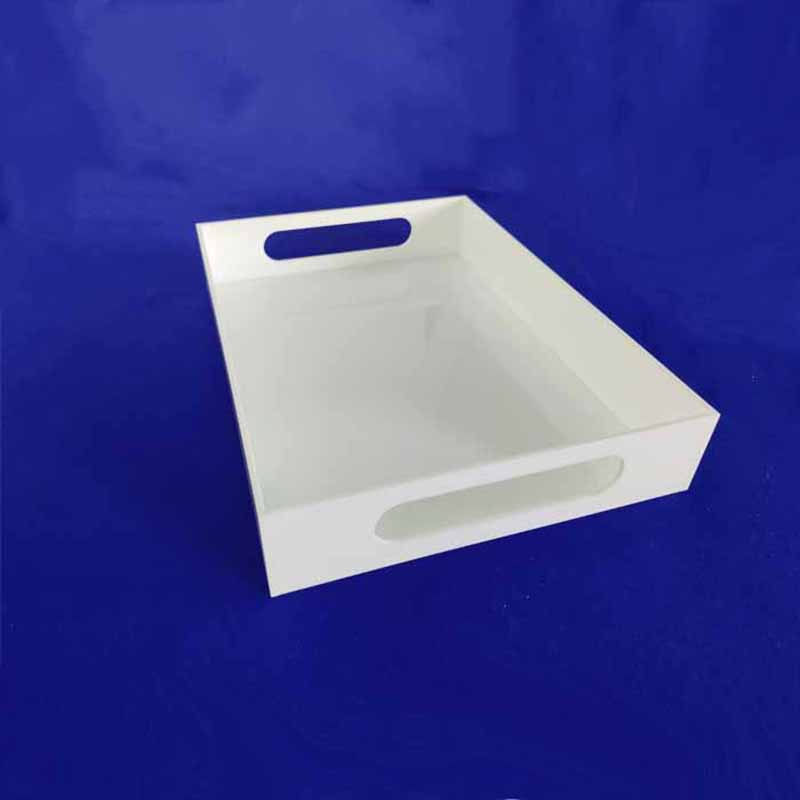 Milky white acrylic tray factory, supply plexiglass tray