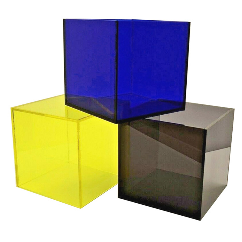 Supply colorful acrylic cube, lucite storage cube manufacturer