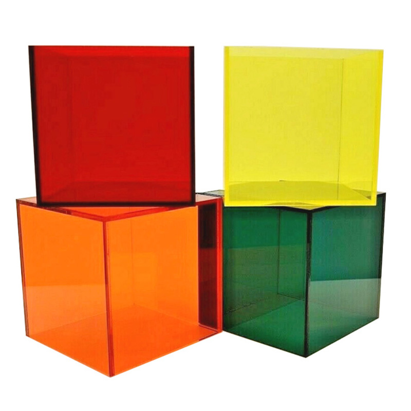 Supply colorful acrylic cube, lucite storage cube manufacturer