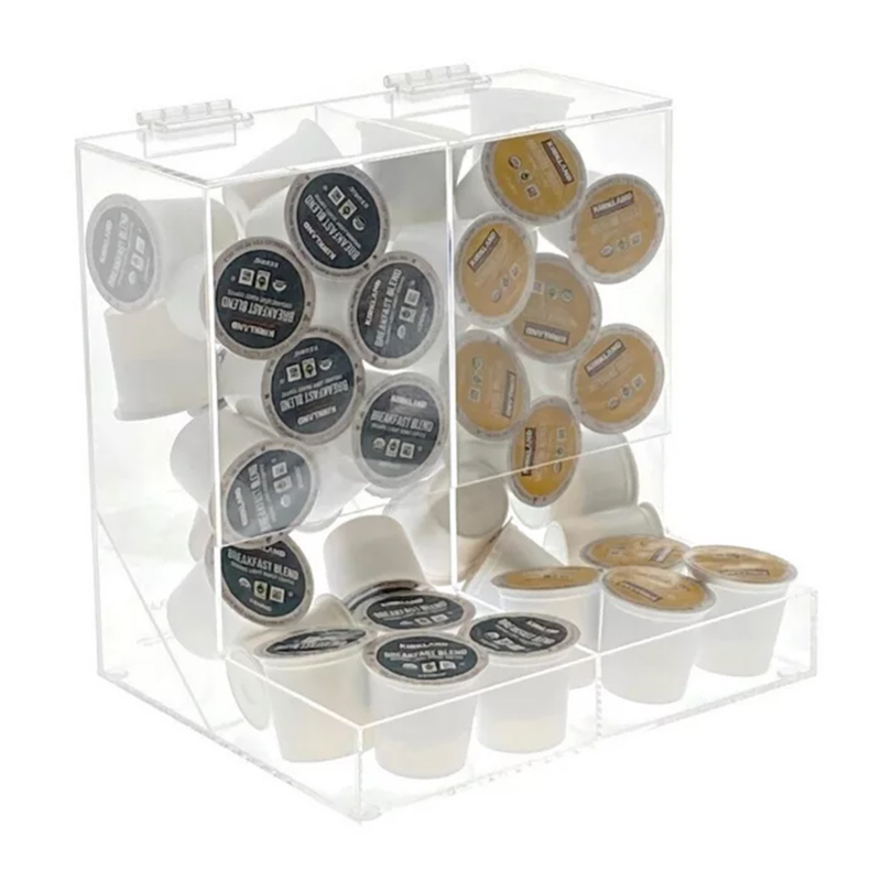 Custom lucite coffee pod box, wholesale acrylic coffee pod dispenser