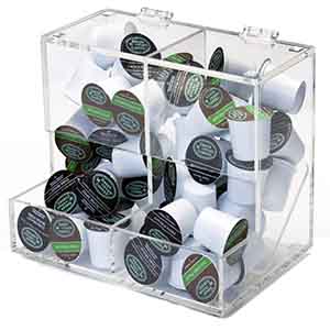 custom lucite coffee pod box, wholesale acrylic coffee pod dispenser