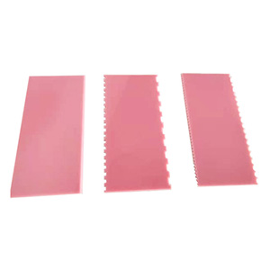 pink plexiglass cake scraper factory, acrylic cake smoother manufacturer