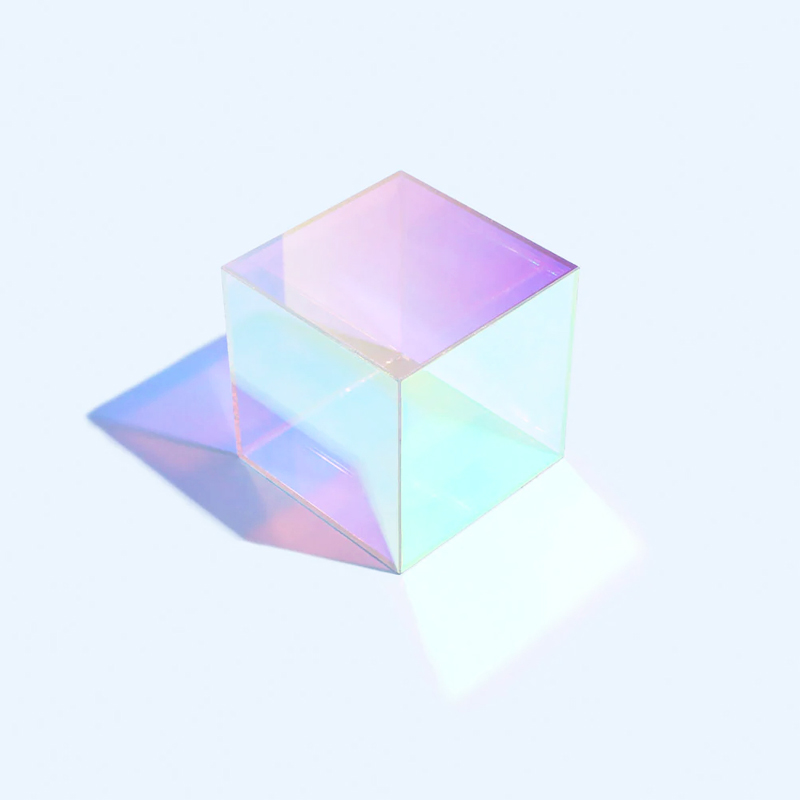Iridescent acrylic cube factory, exquisite plexiglass cubes supplier