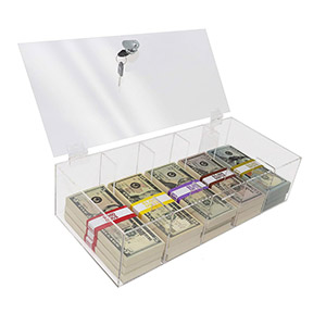 custom acrylic money box, wholesale acrylic cash box