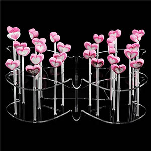 butterfly shaped acrylic lollipop stand, wholesale lucite lollipop rack