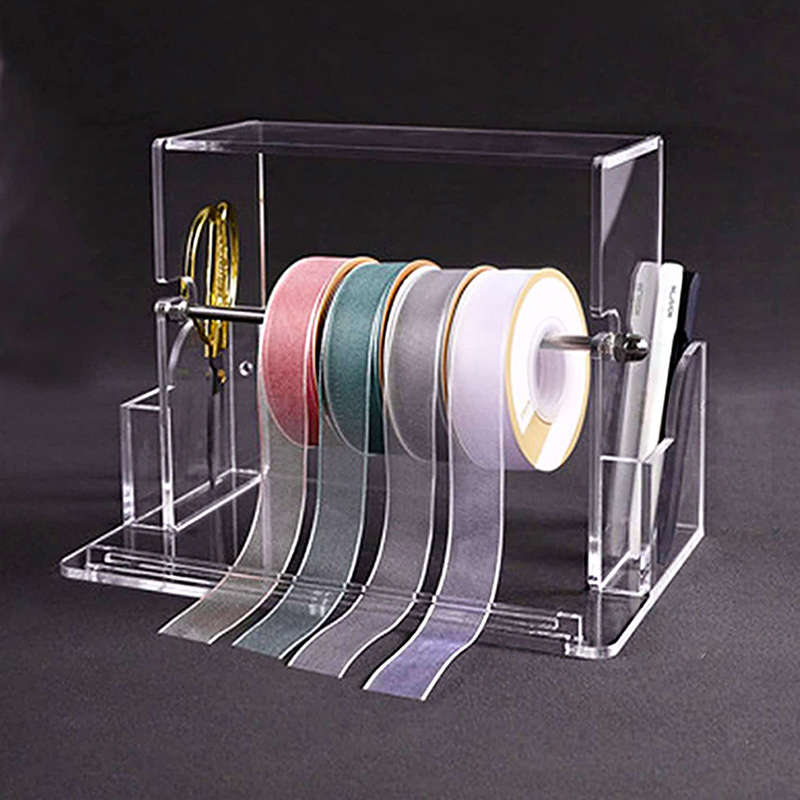 Acrylic ribbon organizer factory, custom lucite ribbon rack
