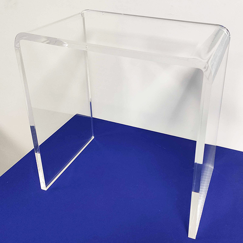 Clear acrylic end table supplier, custom perspex end table