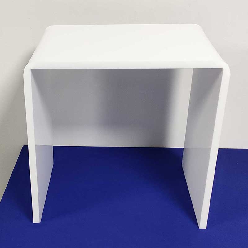 Clear acrylic end table supplier, custom perspex end table