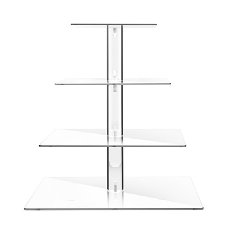 Square acrylic cake stand factory, detachable lucite cake holder