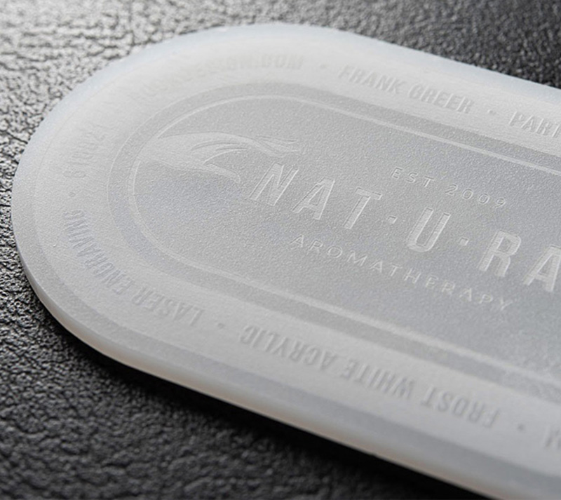 frosted acrylic business card