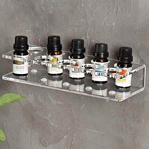 wall acrylic oil bottle rack, wholesale lucite essence bottle stand