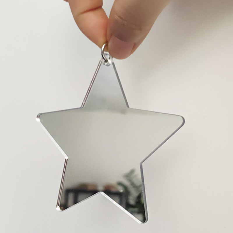 Mirrored acrylic star ornament, wholesale acrylic star ornament