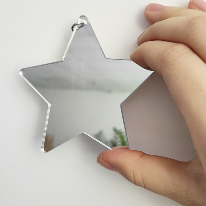 Mirrored acrylic star ornament, wholesale acrylic star ornament