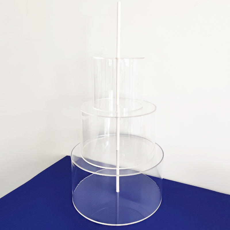 3 tiers acrylic cake stand supplier, detachable acrylic cake holder