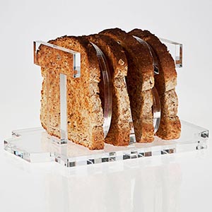 wholesale acrylic toast rack, custom lucite toast holder