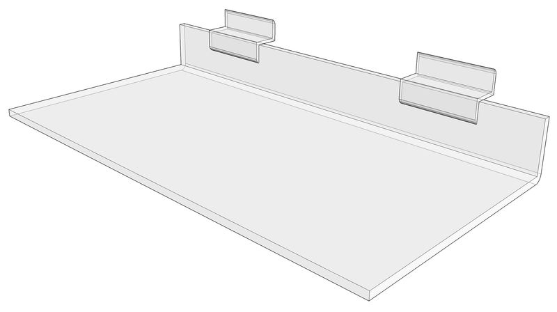 clear acrylic slatwall shelf