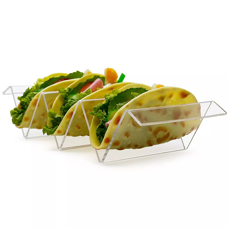 Wholesale acrylic taco holder, custom perspex taco rack