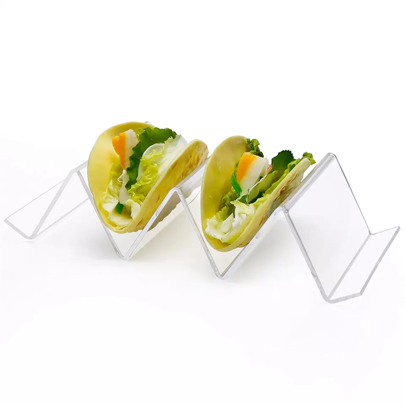 Wholesale acrylic taco holder, custom perspex taco rack