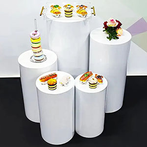 round acrylic plinth supplier, custom acrylic pedestal for wedding