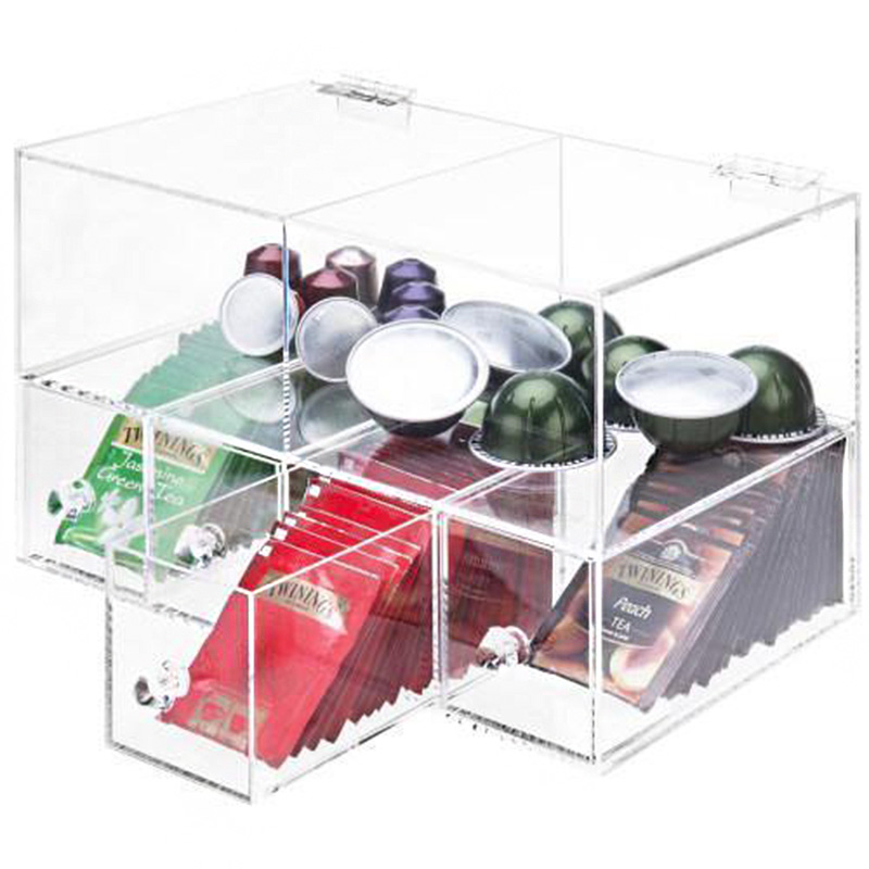 Wholesale acrylic coffee pod box, supply lucite coffee pod dispenser