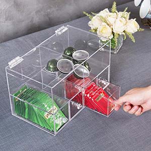 wholesale acrylic coffee pod box, supply lucite coffee pod dispenser