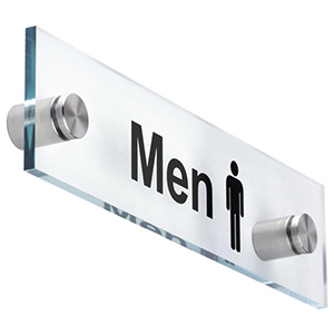 acrylic toilet sign supplier, wholesale lucite toilet door sign