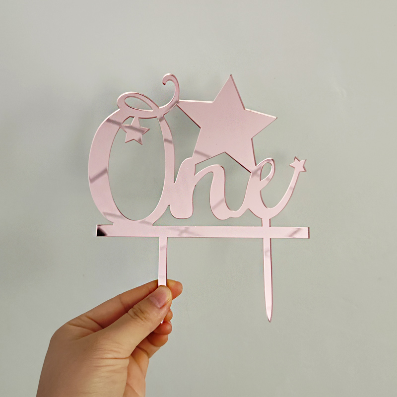 Rose gold acrylic cake topper, acrylic cake topper manufacturer