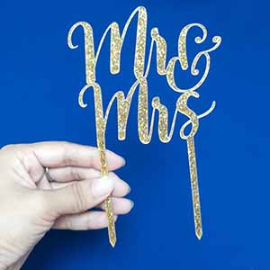 gold acrylic cake topper, lucite cake topper factory