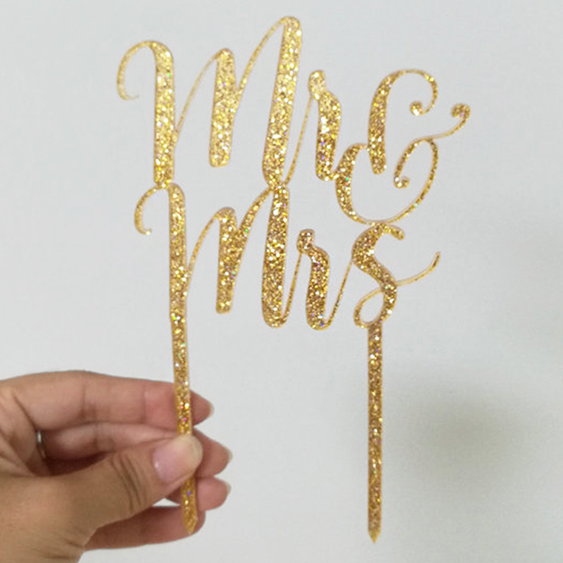 Gold acrylic cake topper, lucite cake topper factory