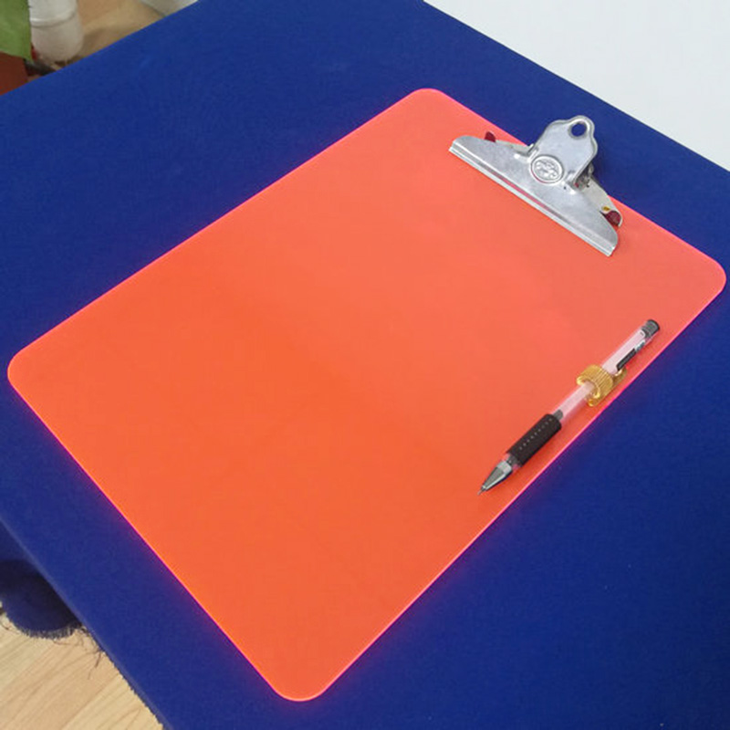 Orange acrylic clipboard supplier, custom lucite clipboard