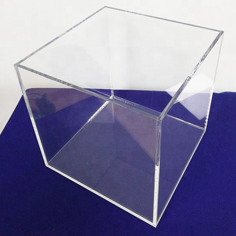 Clear acrylic box manufacturer, perspex 5 side box company