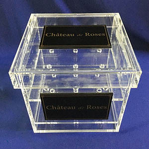 9 holes acrylic rose box manufacturer, lucite flower box supplier