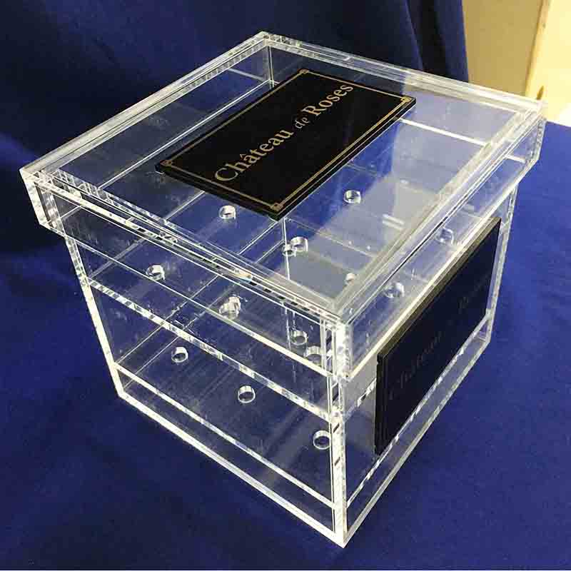 9 holes acrylic rose box manufacturer, lucite flower box supplier