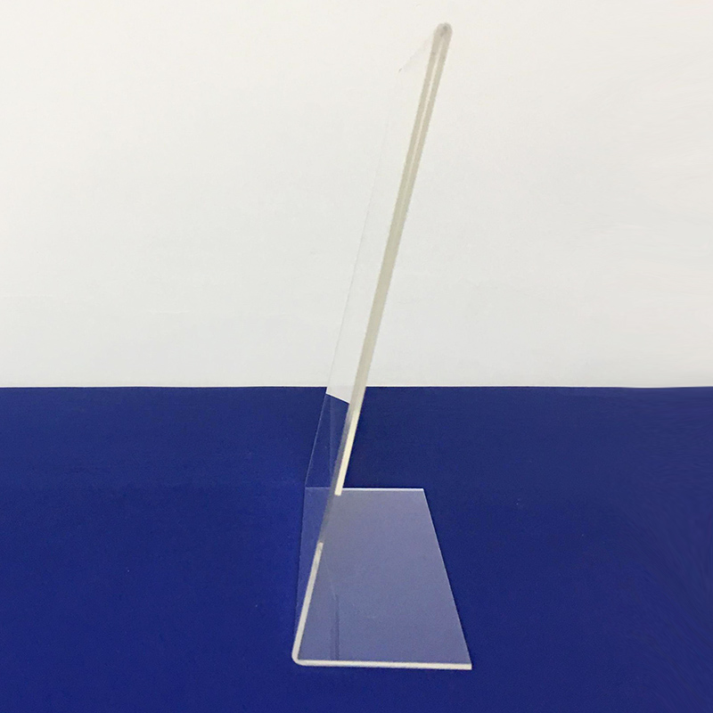 Wholesale acrylic sign stand, slant back lucite sign supplier