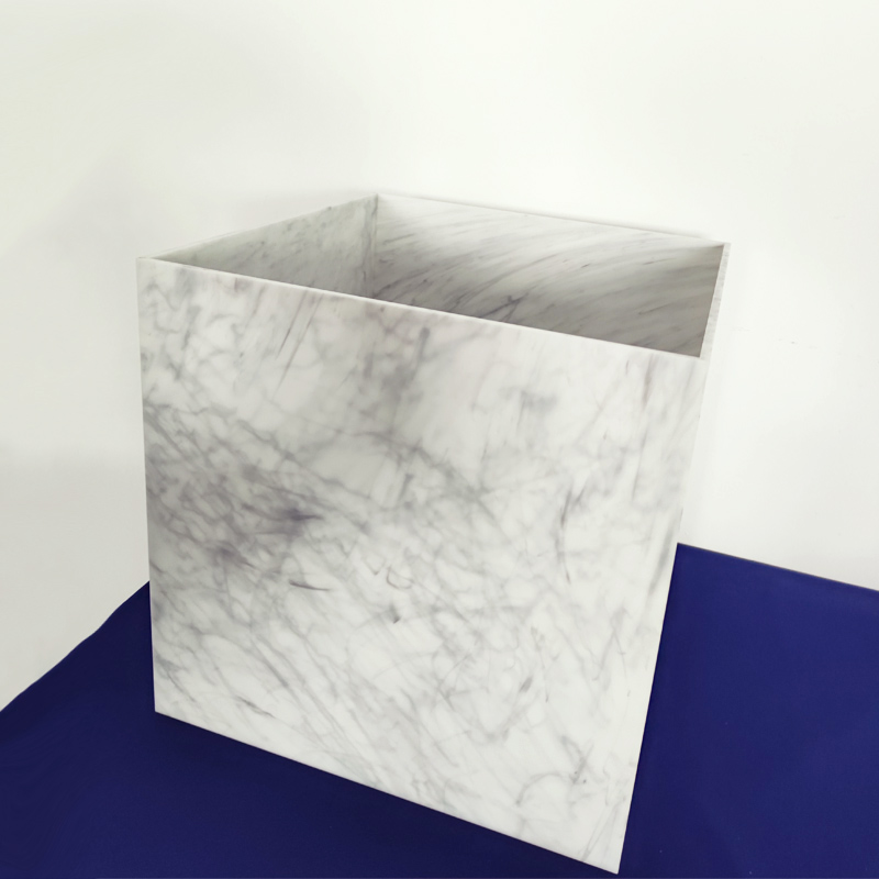 Marble acrylic display riser, factory lucite display box
