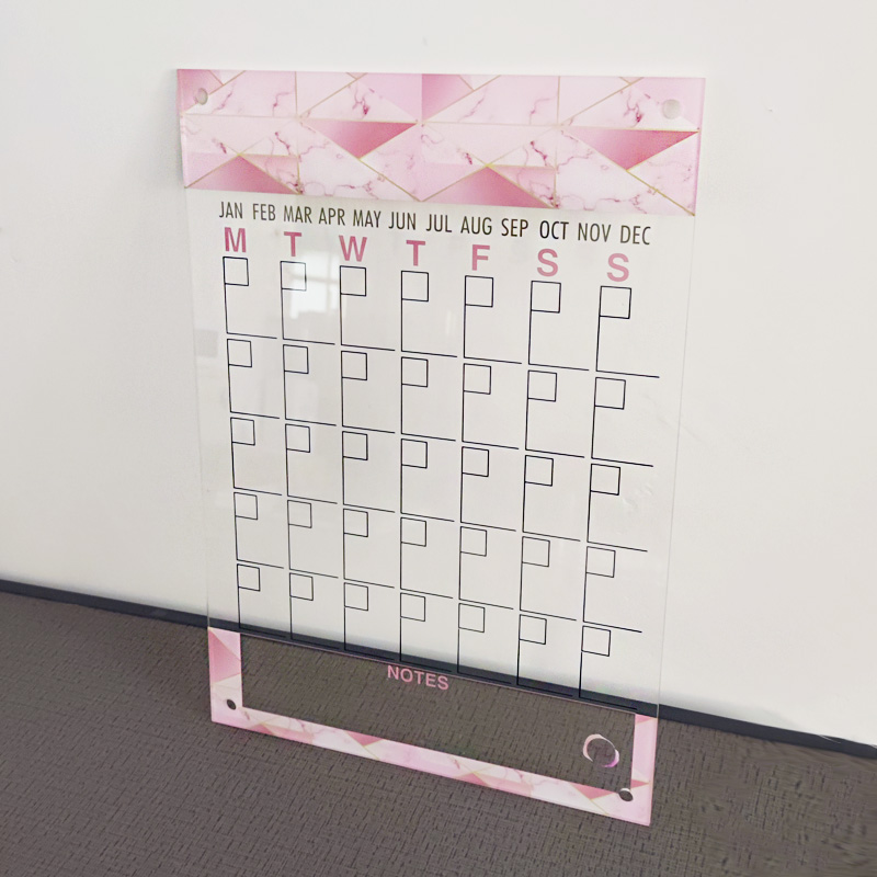 Wall wholesale acrylic calendar, office perspex calendar supplier