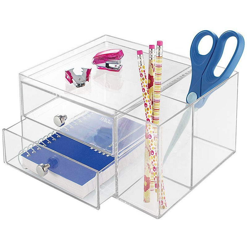 Desk acrylic organizer box factory, wholesale acrylic organizer drawer