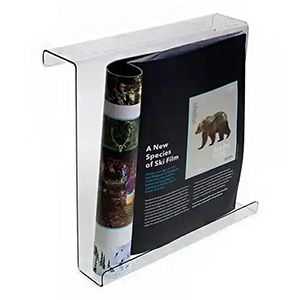 slatwall supplier acrylic book holder, clear lucite book stand factory