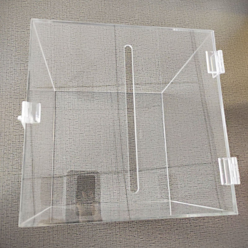 Lockable acrylic card box, bulk lucite card box