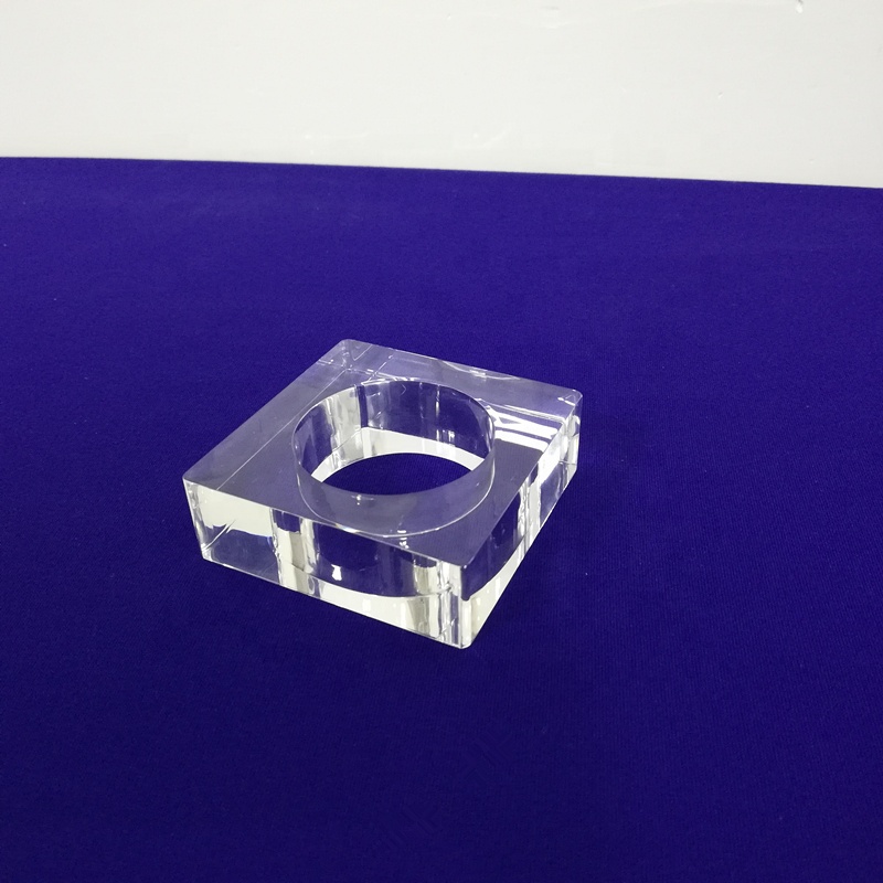 Exporter acrylic napkin ring, block acrylic napkin ring